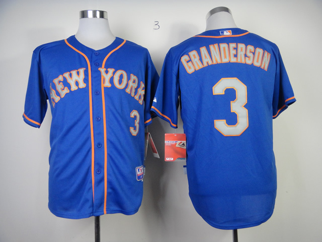 Men New York Mets #3 Granderson Blue MLB Jerseys->new york mets->MLB Jersey
